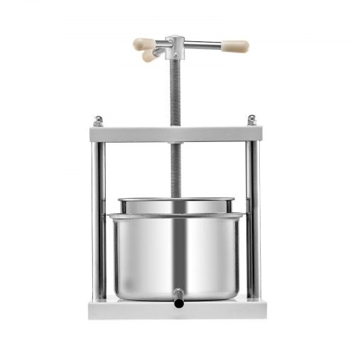 145 Gal5L Fruit Wine Press 2 Stainless Steel Barrels Manual Juice Maker