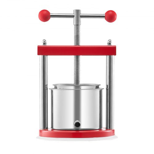 16 Gal6L Fruit Wine Press 2 Stainless Steel Barrels Manual Juice Maker