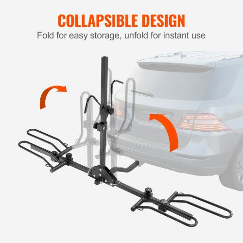 Hitch Mount Bike Rack 2Bike Platform Style 80 LBS Max Capacity Bike Rack