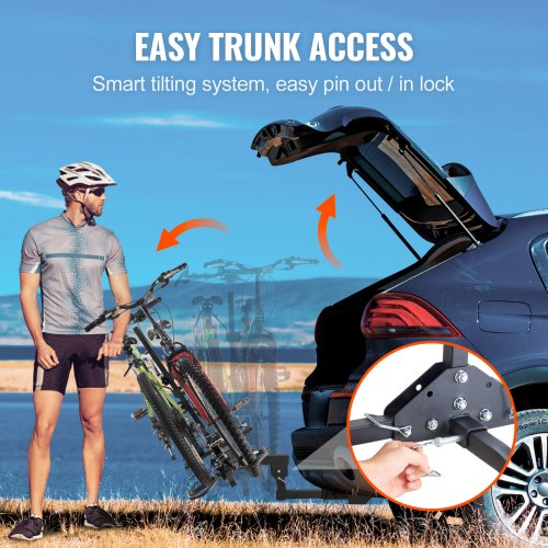 Hitch Mount Bike Rack 2Bike Platform Style 160 LBS Max Capacity Bike Rack