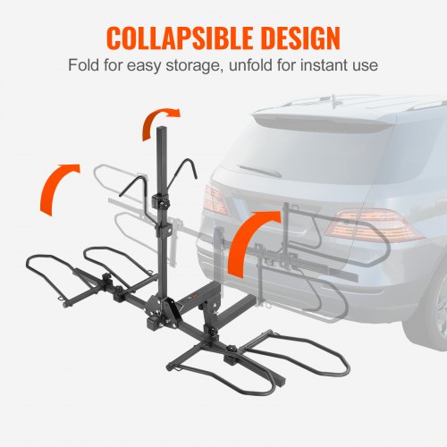 Hitch Mount Bike Rack 2Bike Platform Style 160 LBS Max Capacity Bike Rack