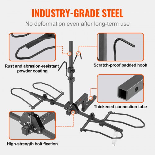 Hitch Mount Bike Rack 2Bike Platform Style 160 LBS Max Capacity Bike Rack