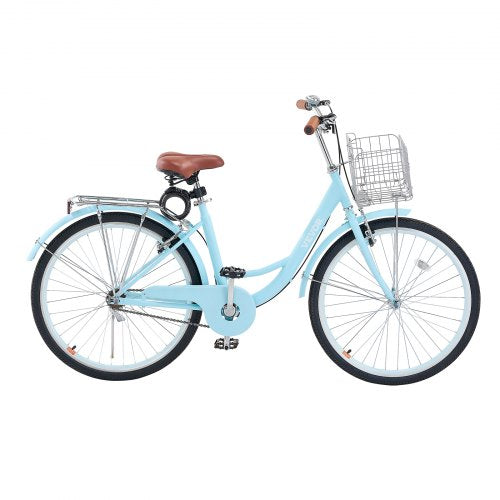 Cruiser Bike 1Speed 26Inch Light Blue Beach With Large Capacity Basket And