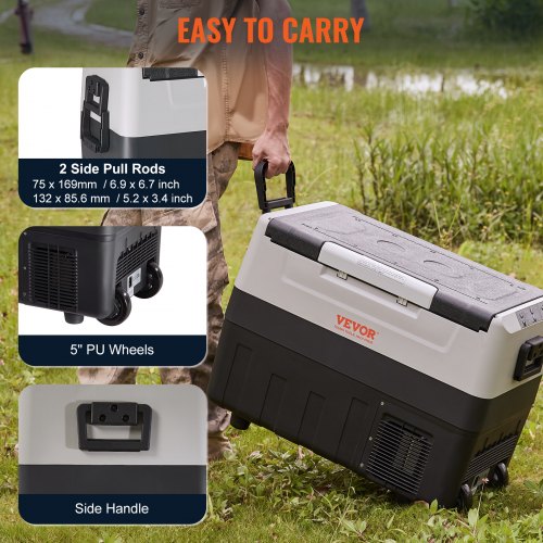 Car Refrigerator 12 Volt Fridge 37 Qt35 L Dual Zone Portable Freezer 450