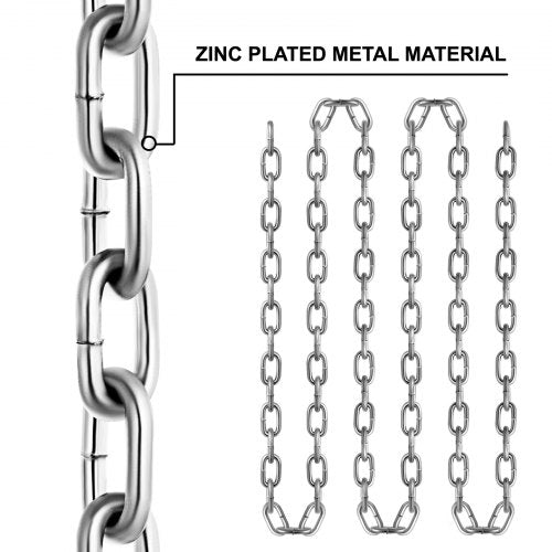 Grade 30 Chain 14 Inch by 100Ft Length Grade 30 Proof Coil Chain Zinc