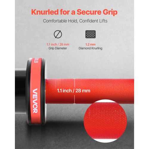 7Ft Barbell Bar Fits 2Inch Weight Plates With Knurled Grip For Strength