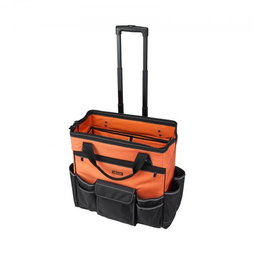 Rolling Tool Bag 110 lbs Load Capacity 27 Pockets Heavy Duty Roller Tool