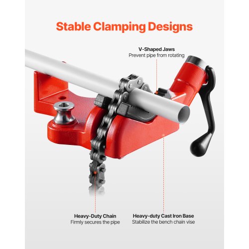 HeavyDuty Pipe Chain Vise 14 – 6 Pipe Capacity 28 Rugged Chain Cast