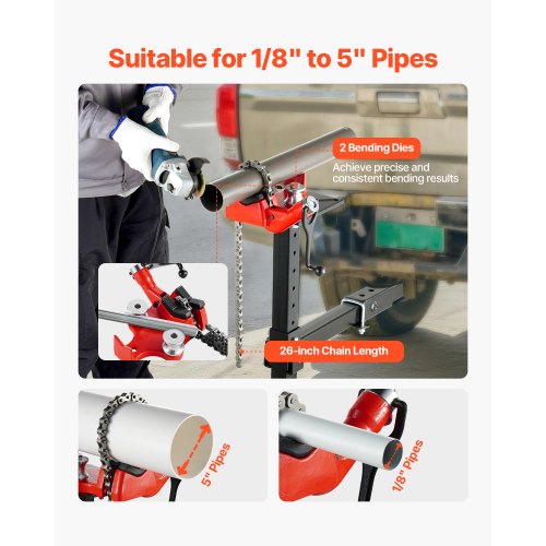 HeavyDuty Pipe Chain Vise 18 – 5 Pipe Capacity 26 Rugged Chain Cast