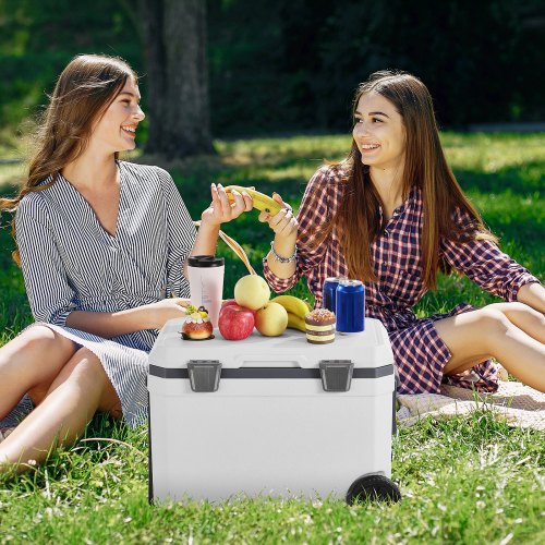 Portable Cooler 45 QT Wheeled Cooler with Ice Retention HeavyDuty Handles