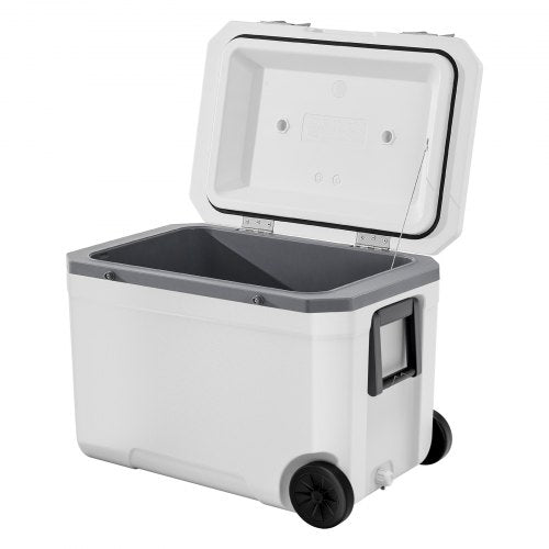 Portable Cooler 45 QT Wheeled Cooler with Ice Retention HeavyDuty Handles