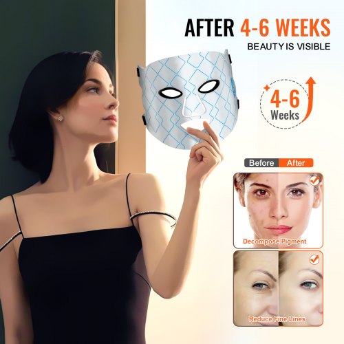 Red Light Therapy Mask 7Color LED Face Mask Light Therapy with 850nm NIR –