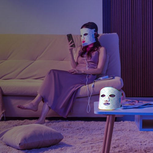 Red Light Therapy Mask 7Color LED Face Mask Light Therapy with 850nm NIR –