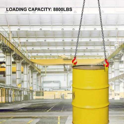 5FT Chain Sling 38 x 5 Double Leg with Grab Hooks Sling Chain 4T Capacity