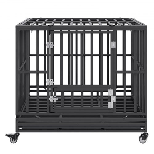 42 Inch Heavy Duty Dog Crate Indestructible Dog Crate 3Door Heavy Duty
