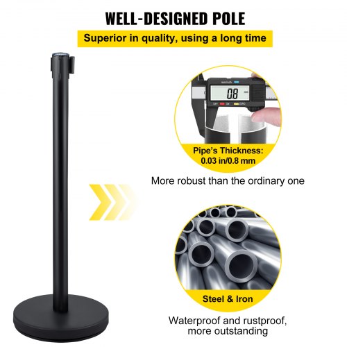 Crowd Control Stanchion Set of 4 Pieces Stanchion Set Stanchion Set with 66 ft2