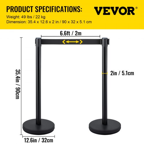 Crowd Control Stanchion Set of 4 Pieces Stanchion Set Stanchion Set with 66 ft2