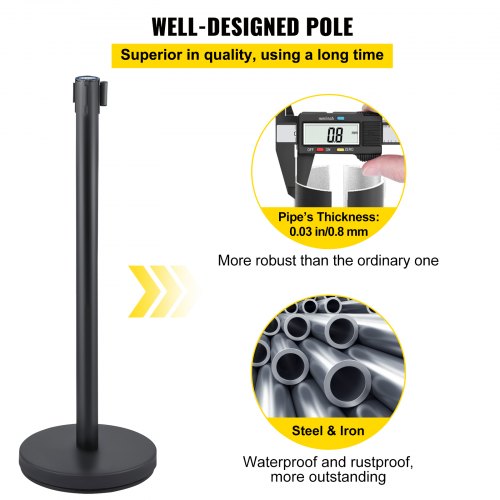 Crowd Control Stanchion Set of 6 Pieces Stanchion Set Stanchion Set with 66 ft2