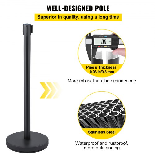 Crowd Control Stanchion Set of 6 Pieces Stanchion Set Stanchion Set with 66 ft2