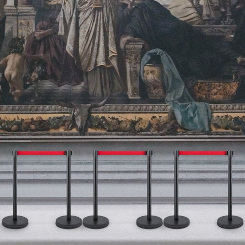 Crowd Control Stanchion Set of 6 Pieces Stanchion Set Stanchion Set with 66 ft2