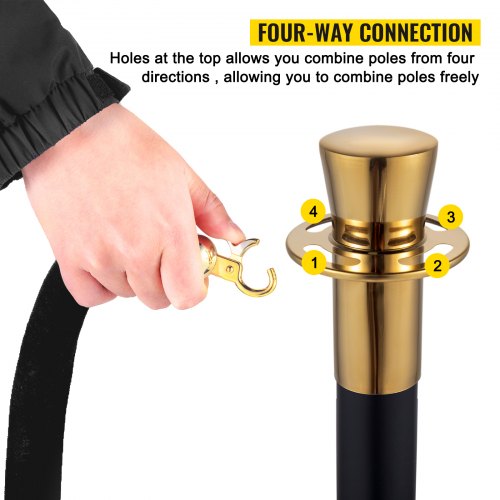 Crowd Control Stanchion Set of 6 Pieces Stanchion Set Stanchion Set with 5