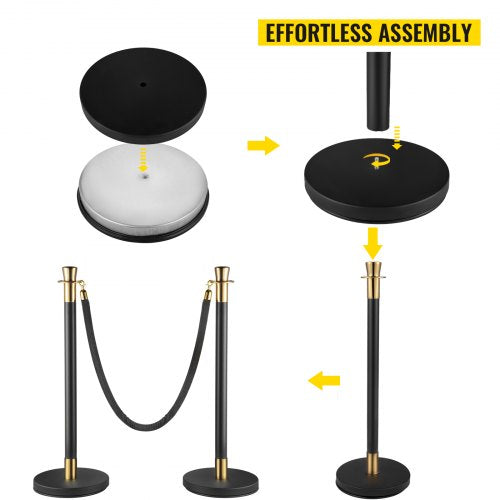 Crowd Control Stanchion Set of 6 Pieces Stanchion Set Stanchion Set with 5