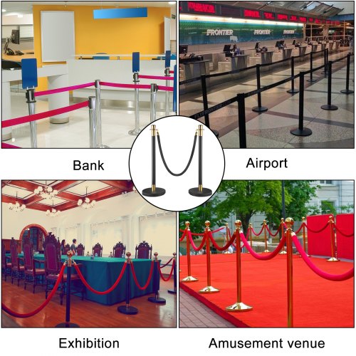 Crowd Control Stanchion Set of 6 Pieces Stanchion Set Stanchion Set with 5