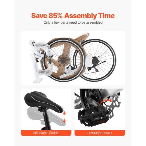 Road Bike 700C Wheels Racing Shimano 21 Speeds Drivetrain City Commuter