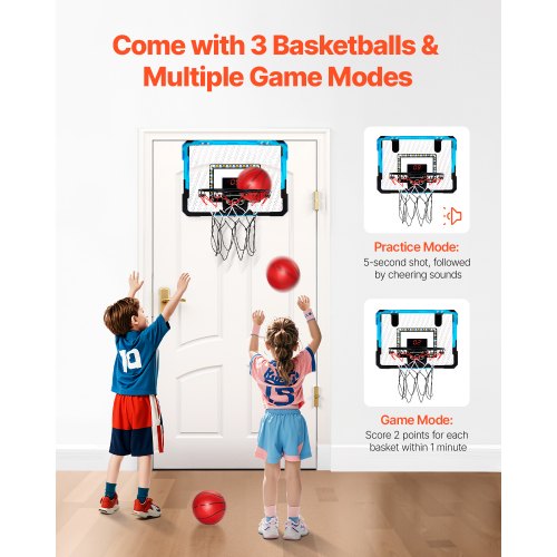 Kids Basketball Hoop Mini Basketball Goal with Electronic Scoreboard