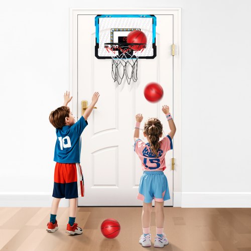 Kids Basketball Hoop Mini Basketball Goal with Electronic Scoreboard