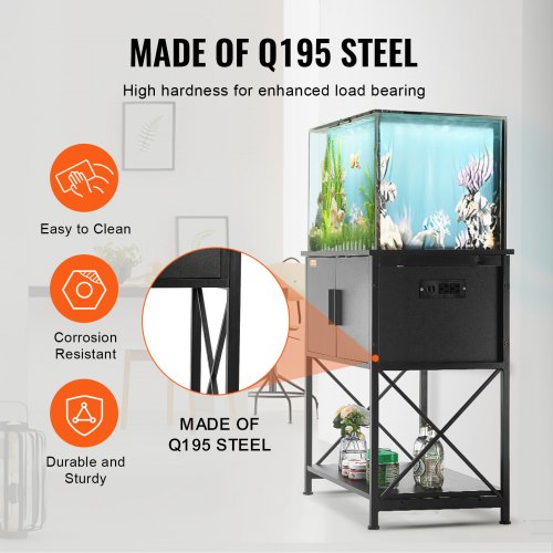 Aquarium Stand 29 Gallon Fish Tank Stand 287 x 165 x 30 in Steel and MDF