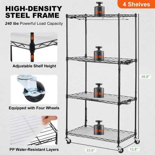 Plant Stand with Grow Light 4Tier Plant Shelf with 45W Full Spectrum Grow