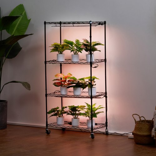 Plant Stand with Grow Light 4Tier Plant Shelf with 45W Full Spectrum Grow
