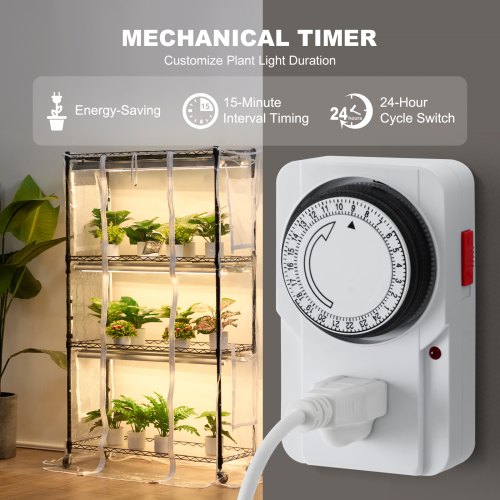 Plant Stand with Grow Light Grow Light Shelf with Cover and Thermometer 4