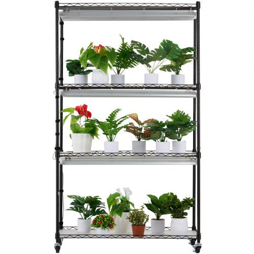 Plant Stand with Grow Light Grow Light Shelf with Cover and Thermometer 4
