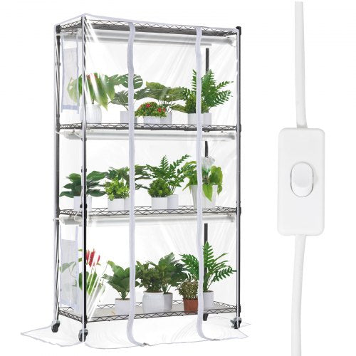 Plant Stand with Grow Light Grow Light Shelf with Cover and Thermometer 4