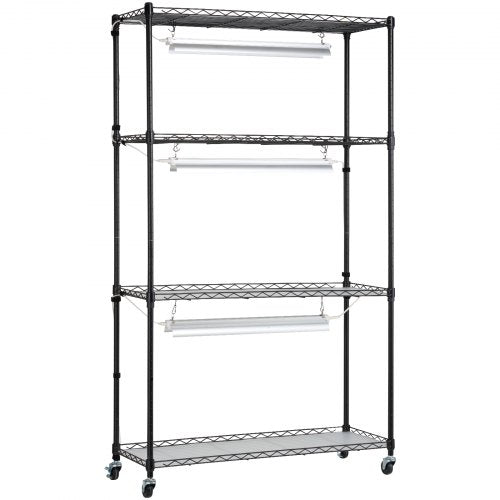 Plant Stand with Grow Light 4 Tier Plant Shelf with 90W Grow Light for Indoor