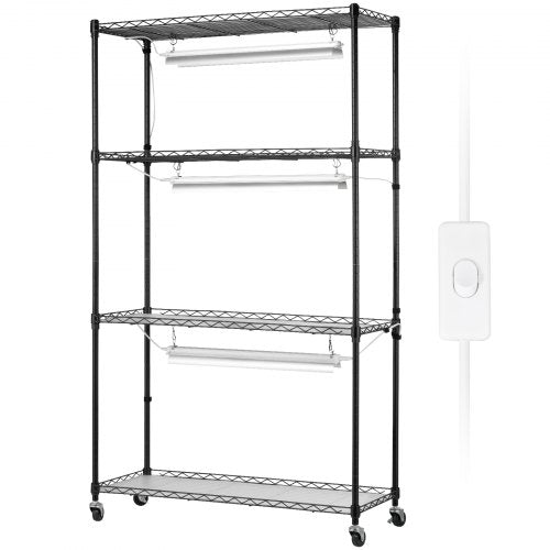Plant Stand with Grow Light 4 Tier Plant Shelf with 90W Grow Light for Indoor