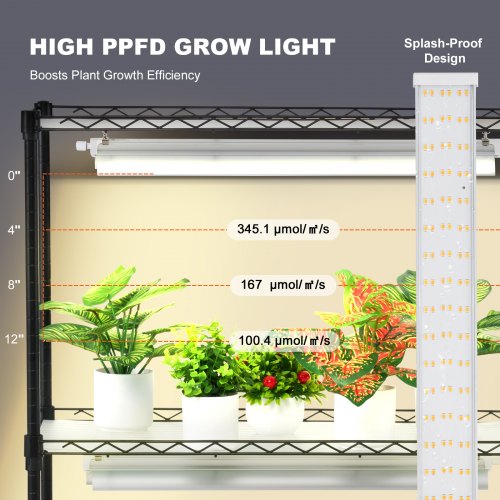 Plant Stand with Grow Light 6Tier Large Tall Plant Shelf with 150W Full