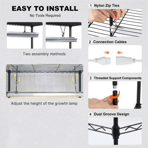 Plant Stand with Grow Light 6Tier Large Tall Plant Shelf with 150W Full