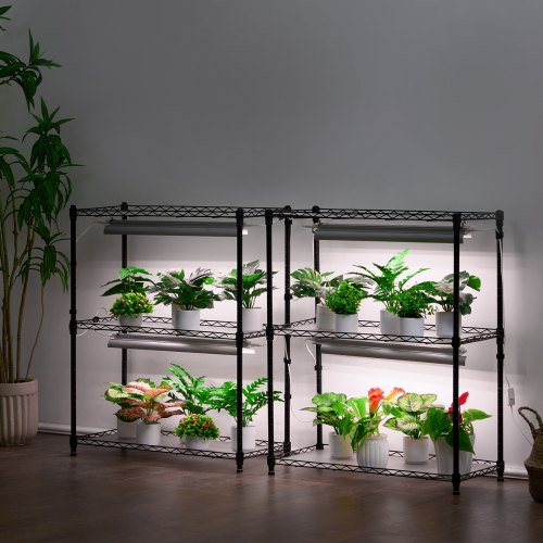 DIY Plant Stand with Grow Light 6Tier Large Tall Plant Shelf with 192W