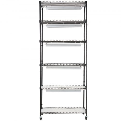 DIY Plant Stand with Grow Light 6Tier Large Tall Plant Shelf with 192W