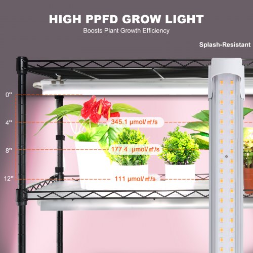 Plant Stand with Grow Light 6Tier Large Tall Plant Shelf with 150W Full