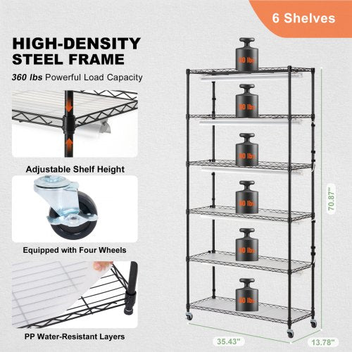 Plant Stand with Grow Light 6Tier Large Tall Plant Shelf with 150W Full