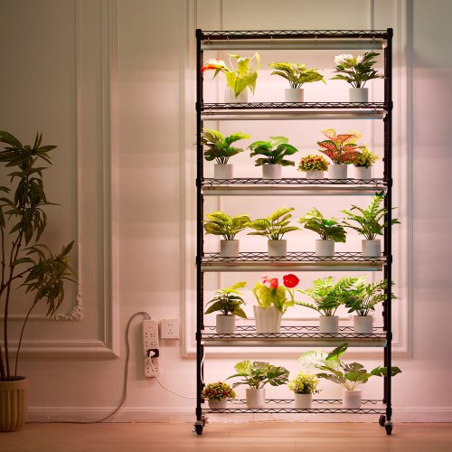 Plant Stand with Grow Light 6Tier Large Tall Plant Shelf with 150W Full