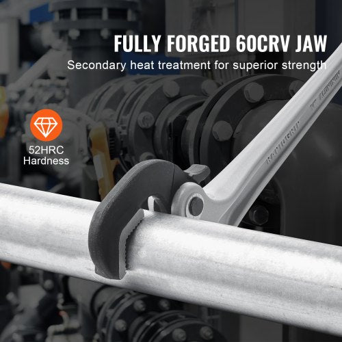 Pipe Wrench 14 Aluminum Straight Pipe Wrench Automatic Jaw Adjustment