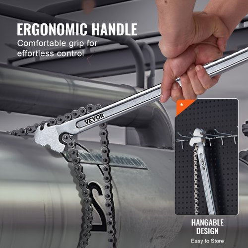 Chain Wrench 48 inch Chain Pipe Wrench 13.4 inch Diameter Capacity CRV
