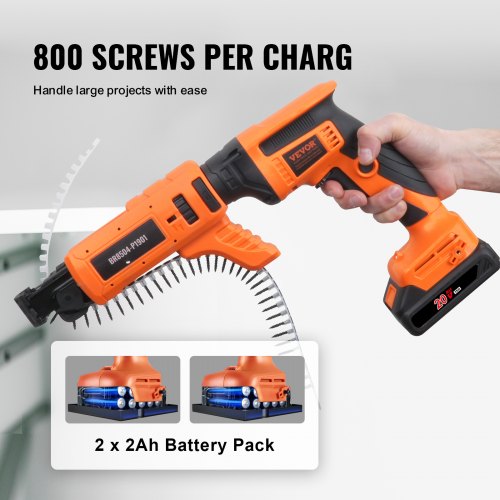 Drywall Screw Gun AutoFeed 20V Max Collated Drywall Screwgun 4200RPM