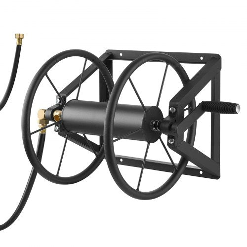 Wall Mounted Garden Hose Reel Holds 200 ft 5/8inch Manual Water Hose