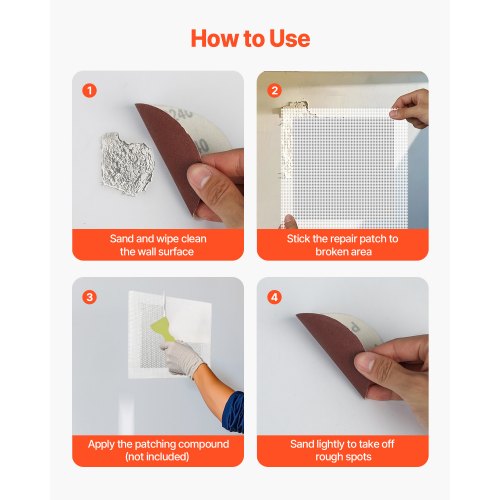 16PCS Drywall Repair Kit 468inch Aluminum Dry Wall Repair Patch Kit with 2